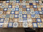 120 stuks antieke Franse tegels (ca 11x11cm) unieke mix