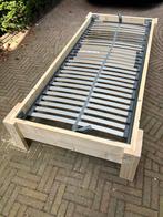 Steigerhout bed 200/80 incl bedbodem, Ophalen, Eenpersoons, Steigerhout, Zo goed als nieuw