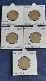 5  Stuks  2 Euromunten  Finland,    UNC., Postzegels en Munten, Munten | Europa | Euromunten, Verzenden, Finland, 2 euro, Setje