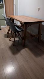 IKEA eettafel MÖCKELBY 140cm + 4 stoelen, Huis en Inrichting, Tafels | Eettafels, Ophalen, Gebruikt, 100 tot 150 cm, Eikenhout