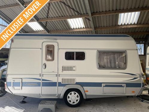 Fendt Saphir 420 QF vastbed + zit + mover vt, Caravans en Kamperen, Caravans, Bedrijf, tot en met 4, 750 - 1000 kg, Treinzit, Fendt