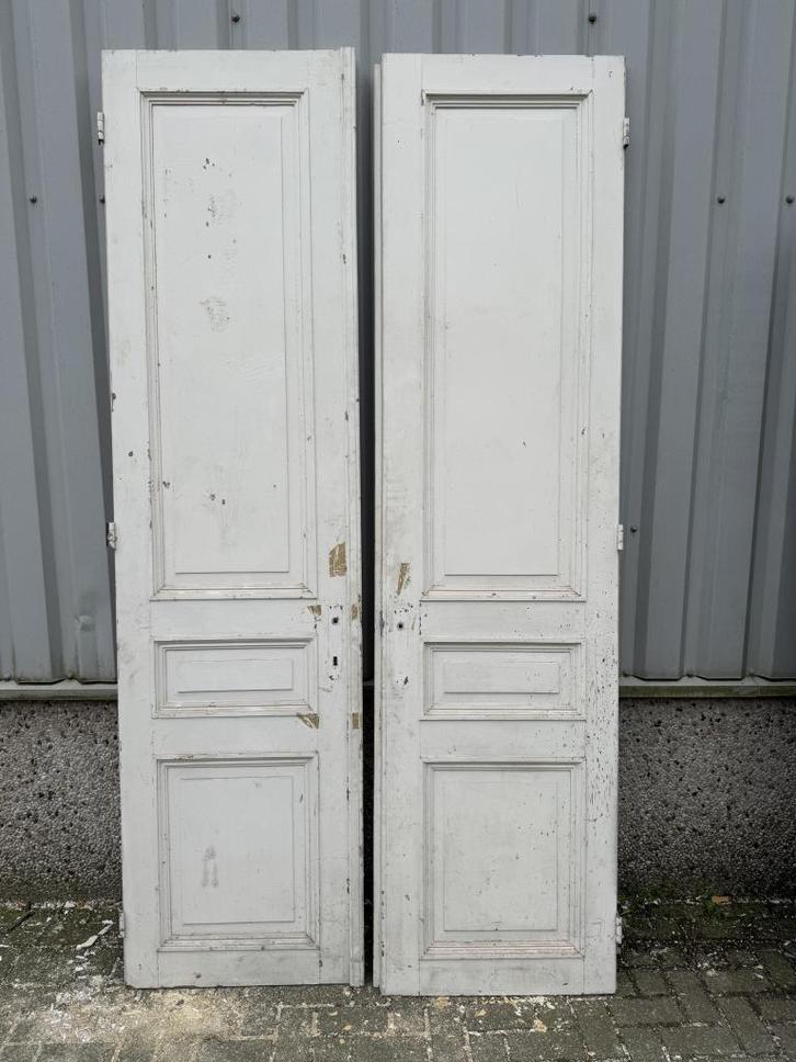 Prachtige set antieke openslaande deuren, Doe-het-zelf en Verbouw, Deuren en Horren, Gebruikt, Binnendeur, 215 cm of meer, 120 cm of meer