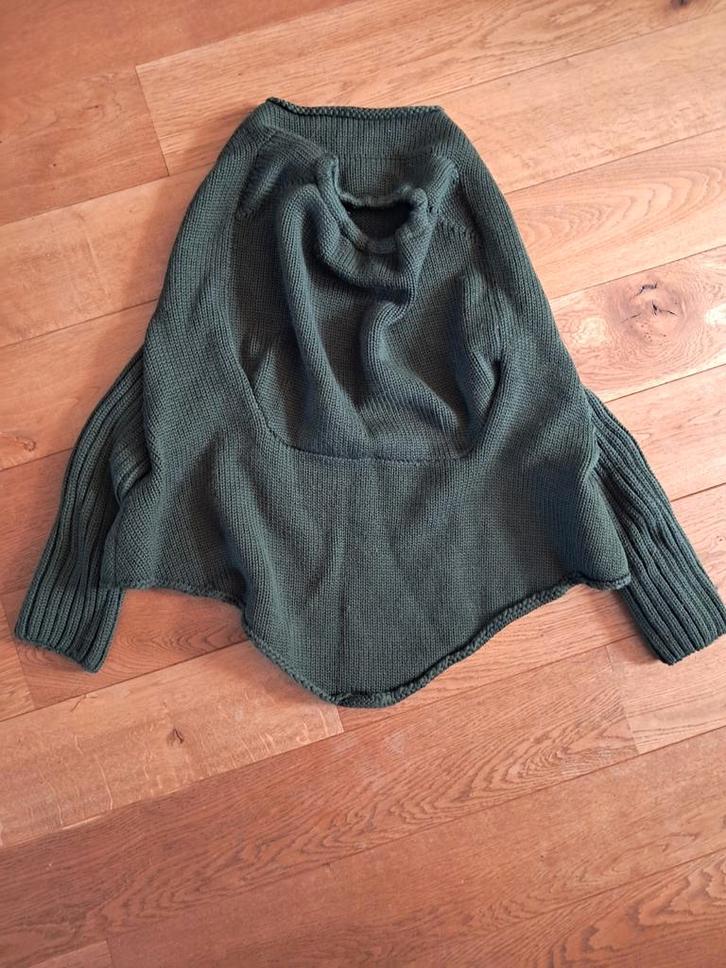 Draagponcho 100% wol - Olijfgroen, Kleding | Dames, Truien en Vesten, Zo goed als nieuw, Maat 38/40 (M), Groen, Ophalen of Verzenden