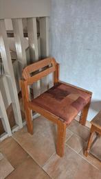Houten stoel, Huis en Inrichting, Stoelen, Ophalen, Gebruikt, Bruin, Eén