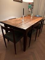 Rustieke Houten Eettafel met Laden - 200cm, Ophalen, Gebruikt, 200 cm of meer, 50 tot 100 cm