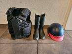 Bodyprotector, laarzen mt 30 + cap, Dieren en Toebehoren, Paardrijkleding, Ophalen, Gebruikt, Kinderen, Overige typen