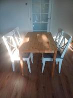 Ikea Ingo / Ingolf eettafel met vier stoelen, Ophalen of Verzenden, Zo goed als nieuw, Rechthoekig, 50 tot 100 cm