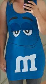 Blauwe M&M Jurk nieuwstaat, Kleding | Dames, Ophalen of Verzenden, Nieuw, Carnaval