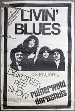 Originele grote poster Livin Blues. Nederpop historie, Ophalen of Verzenden, A1 t/m A3, Muziek, Rechthoekig Staand