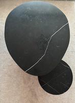 Marmeren zwarte salontafel, Huis en Inrichting, Tafels | Salontafels, Ophalen, Gebruikt, 100 tot 150 cm, 50 tot 100 cm