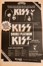 Paginagrote A3 advertentie KISS Double Platinum release, Cd's en Dvd's, Vinyl | Hardrock en Metal, Ophalen of Verzenden