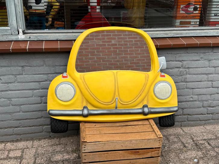 Gele Kever Front Spiegel - Uniek Decoratie Stuk!, Huis en Inrichting, Woonaccessoires | Spiegels, Zo goed als nieuw, 75 tot 100 cm