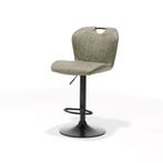 Barkruk Cordoba met gasveer stof soft groen | Webshop, Huis en Inrichting, Barkrukken, Nieuw, Ophalen of Verzenden, 90 cm of meer