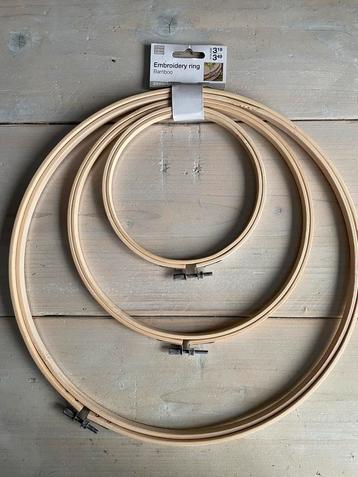 Set van 3 ringen borduren, embroidery beschikbaar voor biedingen