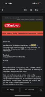 Walibi frightnights kruidvat code, Eén persoon