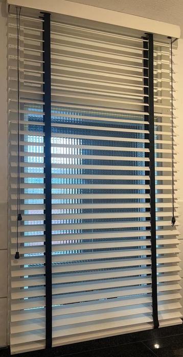 Houten Jaloezie Wit - Label 65 - 145x84cm beschikbaar voor biedingen