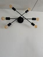Industriële plafondlamp zwart 6-lichts, Huis en Inrichting, Lampen | Plafondlampen, Ophalen of Verzenden