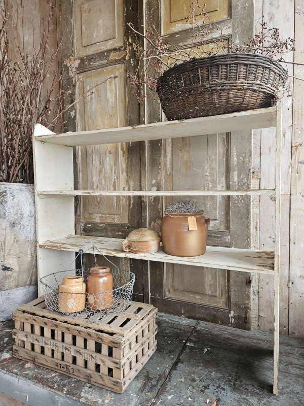 brocant staand rek ``WOONWINKEL RUSTIEK``, Antiek en Kunst, Curiosa en Brocante, Ophalen