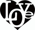 autosticker Love zwart, Ophalen of Verzenden