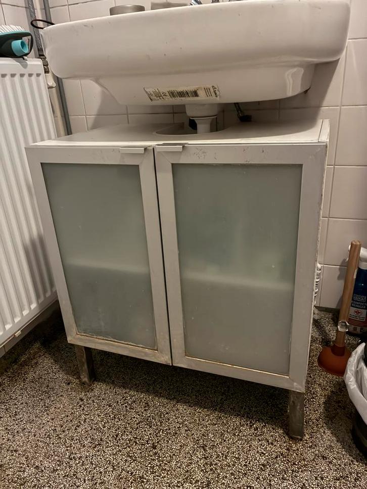 Badkamerkastje - 60x68x39 cm - Gebruikt, Huis en Inrichting, Badkamer | Badkamermeubels, Gebruikt, Wastafelkast, Minder dan 100 cm