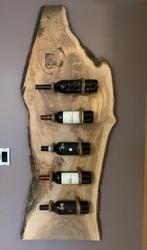 Zelf een uniek wijnrek maken van een unieke boomstamplank, Huis en Inrichting, Woonaccessoires | Wijnrekken, Ophalen, 5 tot 15 flessen