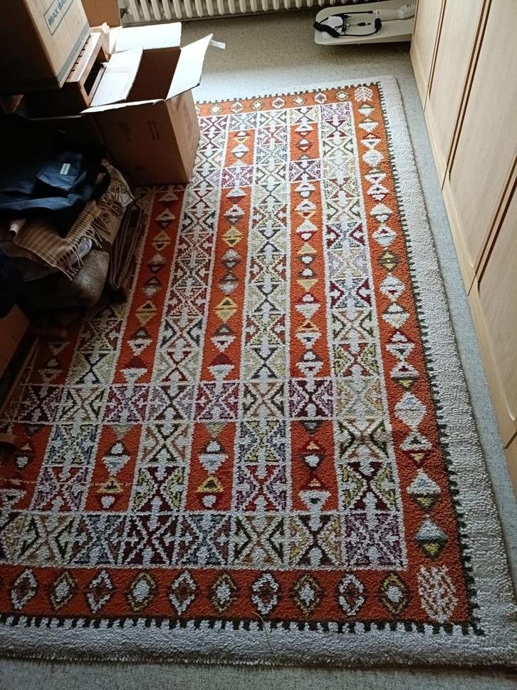 Kelim-stijl tapijt, Huis en Inrichting, Stoffering | Tapijten en Kleden, Gebruikt, 150 tot 200 cm, 200 cm of meer, Rechthoekig