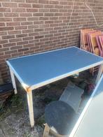 Tuintafel met glasplaat gratis, Ophalen, Gebruikt, Rechthoekig, Aluminium