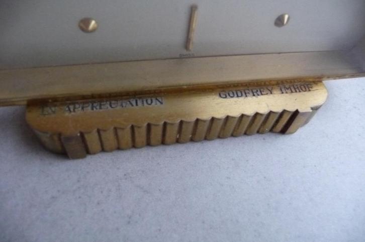 imhof swiss bureau klok antiek gesigneerd, Antiek en Kunst, Antiek | Klokken, Ophalen of Verzenden
