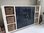 Houten Dressoir met Mandjes - Veel Opbergruimte!, Ophalen, Gebruikt, 150 tot 200 cm, 25 tot 50 cm