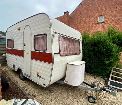 Retro Kip K 390 caravan, Caravans en Kamperen, Caravans, Particulier, tot en met 4, 500 - 750 kg, Treinzit, Kip, Reservewiel, Ophalen