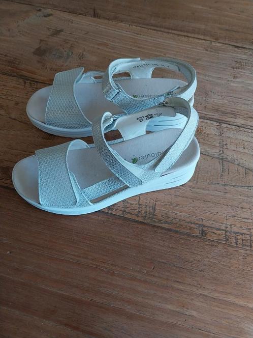 Nieuwe zilverkleurige leren Dina Waldläufer sandalen,, Kleding | Dames, Schoenen, Nieuw, Sandalen of Muiltjes, Overige kleuren