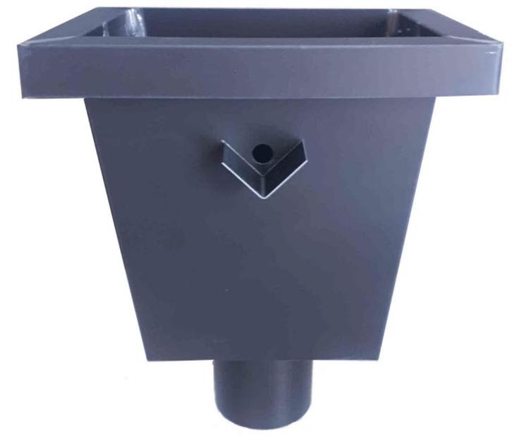 Zinken Vergaarbak Zwart (Junior) 80mm VANKOPERTOTZINK, Doe-het-zelf en Verbouw, Buizen en Afvoer, Gebruikt, Zink, 60 tot 80 mm