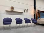 4 Nieuw Montis Floris eetkamerstoel paars leer Design stoel, Huis en Inrichting, Stoelen, Overige kleuren, Nieuw, Leer, Ophalen of Verzenden