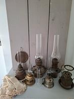 Oude olielampen collectie met onderdelen, Ophalen of Verzenden