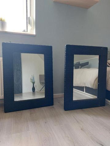 2 grote zwarte wickler spiegels 80 x 60 cm beschikbaar voor biedingen
