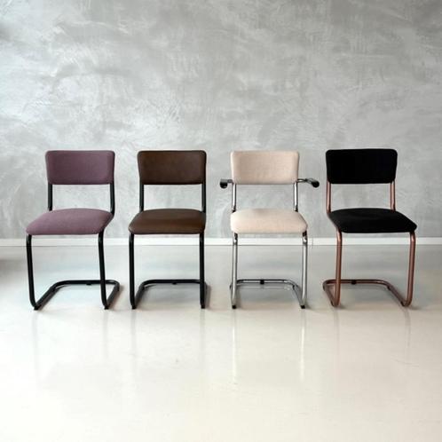 Retro sledestoelen nieuw eettafelstoelen buisframe prijs p/s, Huis en Inrichting, Stoelen, Nieuw, Vijf, Zes of meer stoelen, Hout