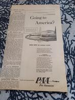 advertentie reclame PANAM eerste lijndiensten 1953 American, Verzenden, Gebruikt, Overige typen