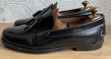  Carlo Torrecci. Zwarte leren moccasins. Mt 42 1/2.