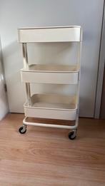 Beige Raskog  Roltafel 35x45x77cm, Ophalen, Gebruikt