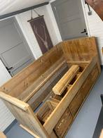 Kajuitbed met fruitkistjes opslag, Ophalen, Gebruikt, 90 cm, Eenpersoons