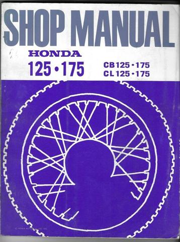 Honda CB125, CB175 + Honda CL125 en CL175 manual (129v) beschikbaar voor biedingen