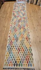 Handgeweven oosterse wollen kelim loper 400x82, Info@SlatsAntiek.nl, Crème, Vof Slats Antiek, Kelim