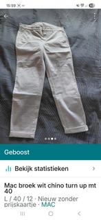 Mac broek wit chino turn up mt 40, Maat 38/40 (M), Wit, MAC, Nieuw
