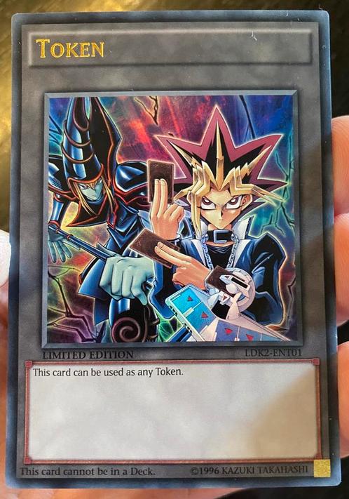 Yu-Gi-Oh! Yugi & Dark Magician Token Promo !, Hobby en Vrije tijd, Verzamelkaartspellen | Yu-gi-Oh!, Zo goed als nieuw, Losse kaart