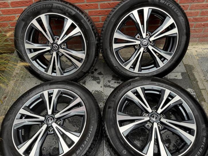 Orig Nissan Qashqai 18” velgen Michelin incl TPMS TOP!!, Auto-onderdelen, Banden en Velgen, Banden en Velgen, Zomerbanden, 18 inch