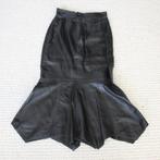 Exclusieve Soepele Leren Rok (S) € 65,-, Kleding | Dames, Rokken, Zwart, Ophalen of Verzenden, Zo goed als nieuw, Knielengte