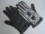 Zwarte vintage handschoenen, Antiek en Kunst, Ophalen of Verzenden, Dames