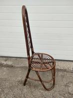 Manou en pitriet stoel seventies vintage, Huis en Inrichting, Ophalen, Gebruikt, Bruin, Vintage