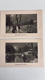 Schaatsen bij volle maan. Gelukkig Kerstfeest, Verzamelen, Ansichtkaarten | Themakaarten, Ophalen, Voor 1920, Ongelopen