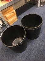 2 x helit afval emmer / prullenbak zwart kunststof, Ophalen, Kunststof, Gebruikt, Minder dan 50 cm
